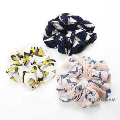 China Fashionable Korean Chiffon Elastic Hair Band Scrunchy Flips Hair Scrunchie for sale