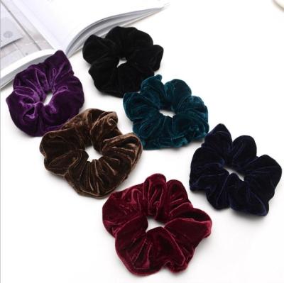 China Wholesale popular in stock flips velvet hair scrunchies for sale