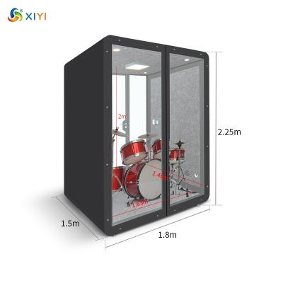 China Hotel pod soundproof booth for education webcasting with insulation glass moving function 180x150x230cm for sale