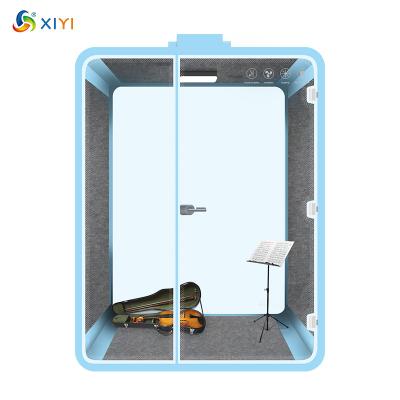 China Soundproof Mobile Soundproof/Phone/Webcasting/Karaoke/Music Booth OEM For Universal Live Webcasting Studio Office Telephone Pod With Beautiful Aluminum Profile Frame for sale