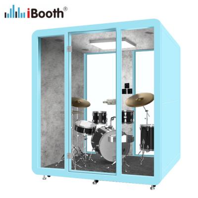 China Modular Home Style Professional Soundproof One Room For Drums Disassemble Moving Room Office Soundproof Phone Booth for sale