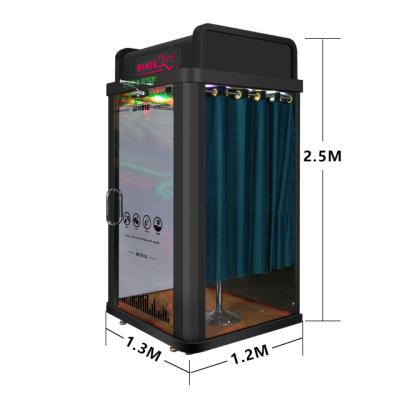 China OEM Mini Karaoke Booth Music Singing Room Metal+Tempered Glass Soundproof KTV Room Coin Machine DJ Game Pod at Arcade Mall Street Park Plaza Station for sale