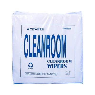 China Wholesale Cleanroom 100-1000 Sealed Cleanroom Microfiber Cleanroom Wiping Cloth Cleanroom Wipers Polyester Wipers Clean Room Wipers With Laser Cut for sale