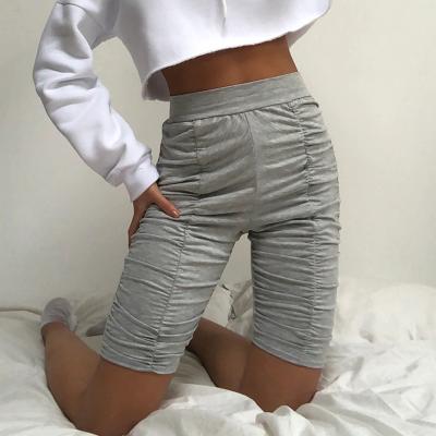 China 2021 New Arrivals Sweater Pants Casual Pleated Women's Shorts Casual Sweater Pants for sale