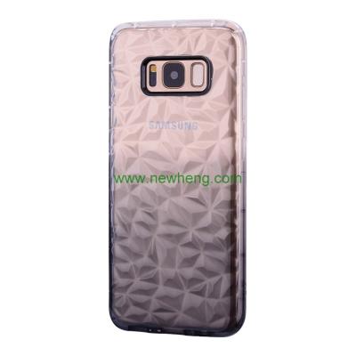 China Dirt Resistant Diamond Pattern Textured TPU Back Phone Case For Samsung S8 S8plus for sale