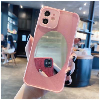 China Newest Design Bumper Shockproof Acrylic Mirror Make Up Phone Case For iphone 12 12 pro 12 Mini For iphone 12 12 pro for sale