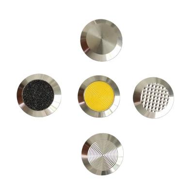 China Modern Tactile Indicators Stud Tactile Strip Bar 304 Stainless Steel Linear Blind Warning Paving Tile Metal 316 Brass Carborundum for sale