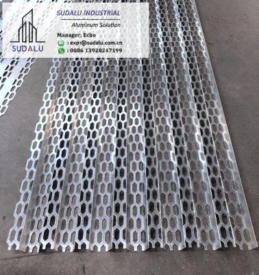 China SUDALU Aluminum CNC Curvel Panel Aluminum Bending Perforated Panel For Wall Decoration for sale