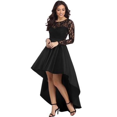 China Elegant Party Anti-static Wholesale Black Fashion Ladies Woman Casual Dress for sale