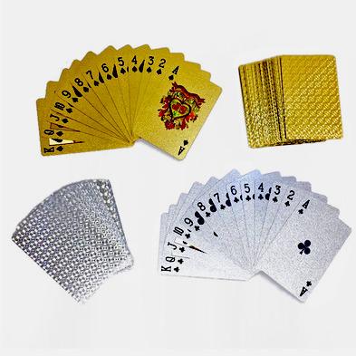 China Custom Plastic Gold Foil Deck 54pcs Table Games Board Game Poker Card Lighter Set for sale