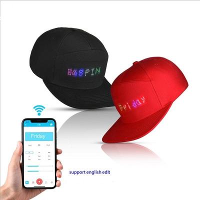 China Phone App Control Z6 LED Display Blue-tooth Hat Smart Phone APP Control Hat Baseball Magic Hats With LED Light for sale