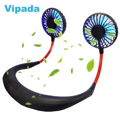 China Newest X8 Portable Aromatherapy Necklace Fan Portable Aromatherapy Necklace Fan With Cooling LED Light Concert Colorful Outdoor Travel Rotating Sports Fans for sale