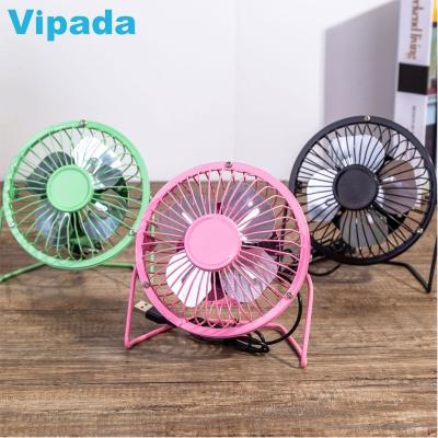 China 360 Degree Rotating 4 Inch Metal Body Quiet Portable Micro USB Electric Stand Mini Desk Table Fan China Small Cooling 5V USB Fan for sale