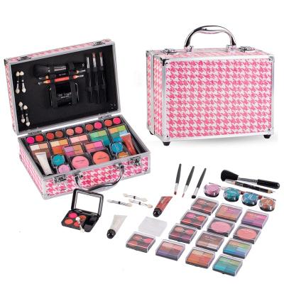 China Full Initiator Waterproof Girls Sugar Cosmetic Set Hot With Eyeshadow Lip Balm Blush Makeup Kit Box Lip Gloss Brush Lip Eye Pencil Mirror for sale