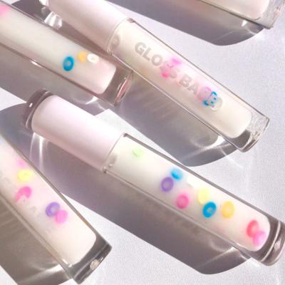 China Waterproof popular cosmetic lip gloss fruit loops and smells milky gloss baby cereal lip gloss private label for sale