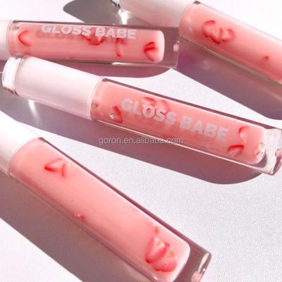 China Waterproof Cute Cute Popular Baby Decals Strawberry Large Gift For Friends And Family Pink Lip Gloss for sale