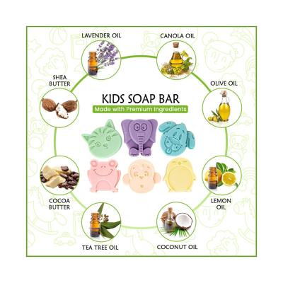 China 6 Piece Collection 100% Natural Organic Luxurious Novelty Basic Cleansing Graphic Customization Hands Kids Face Bathing Bar Soap for sale