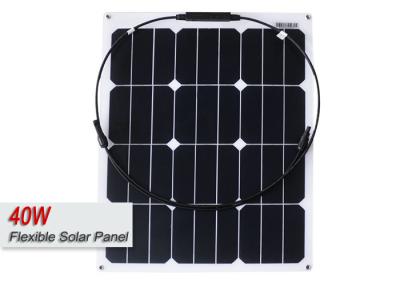 China 40 Watt Small Lightweight Semi Flexible Solar Panels For Boats RV Marine for sale