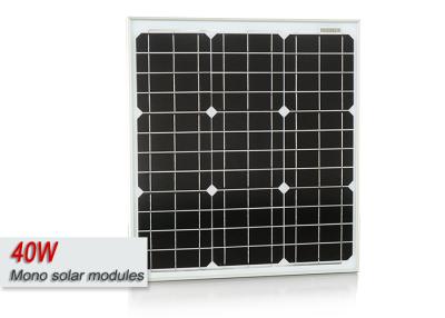 China Waterproof 40 Watt Mono Cell PV Solar Panels With Aluminum Alloy Frame for sale