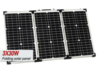 China 3 X 30w Foldable Solar Panels For Camping  Dampproof Multicrystalline Solar Panels for sale