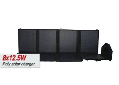 China 100w Folding Monocrystalline Portable Solar Panel Charger For Motorhomes TPT Material for sale