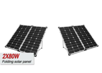 Chine 2 panneau solaire portatif de X 80W 12v, panneaux solaires se pliants de transport faciles pour le rv à vendre