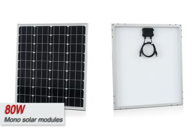 China 80W 18V Monocrystalline PV Panels / Commercial Solar Panels With A Grade Solar Cells for sale