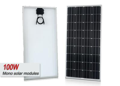 China TPT Photovoltaic 100w Mono Solar Panel , Monocrystalline Silicon Solar Cells  for sale