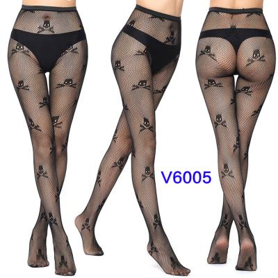 China Women Summer Mesh Pantyhose Designer Stockings Panties Skeleton Hose Underwear Black Sexy Hollow Hosiery Ultrathin Breathable Thigh High for sale