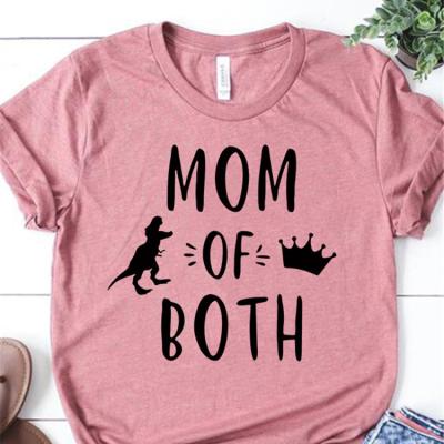 China Breathable Mom Off The Print Two Piece Women's Short Sleeve Blouse T-Shirts Summer Women Shirts And Tops Shirts for sale