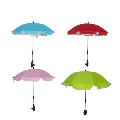 China Customized Printing Baby Sun Stroller Umbrella With Clip Handle for sale