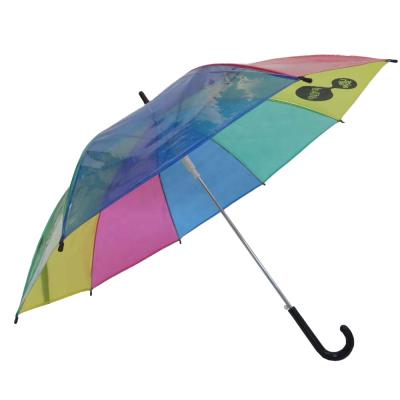 China Custom Production Single Clear Mode Auto Open Windproof POE Transparent Umbrella for sale