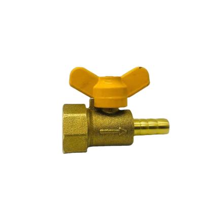 China General Low Price Thread Brass Gas Valve With Butterfly Handle Female Mini Ball Valve Hose Connection 1/2