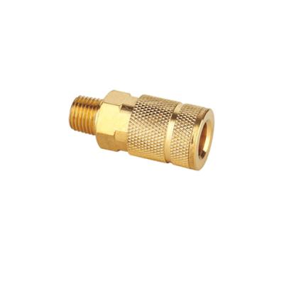 China Joining Pipe Lines 1/4-inch Brass Air Gas Quick Connect Coupling Fitting In Pneumatic Tools Parts for sale