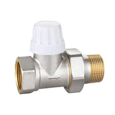 China General Brass Straight Heating OEM Thermostat Radiator Nickel Plated Valve for sale