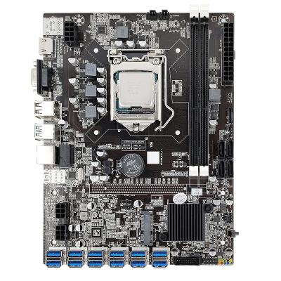 China B75-BTC 12USB Desktop Graphics Cards CPUs Show Supports SSD DDR3 Mainboard B250 Intelence Laptop Industrial Desktop Motherboards for sale