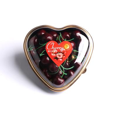 China Eco - Friendly Disposable Plastic Tray Container Strawberry Heart Shaped Box With Clear Tops for sale