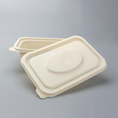 China Biodegradable Biodegradable Cornstarch Take Out Container Cornstarch Take Out Box Yellow 500g Takeout Box 1~7 Days 400pcs/ctn 6000pcs for sale