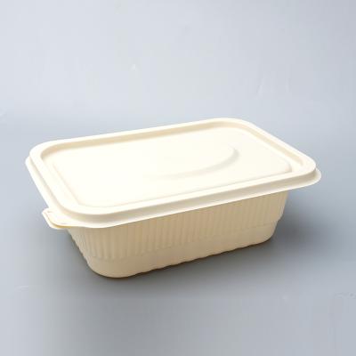 China Constarch Disposable Biodegradable Take Out Box Cornstarch Takeout Food Container for sale