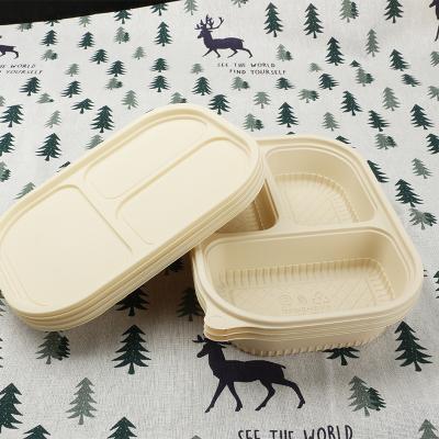 China Microwavable Biodegradable Cornstarch Take Out Container Cornstarch Take Out Box for sale