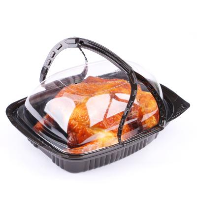 China Disposable Roast Chicken Boxes Poultry Roast Chicken Packaging High Quality Plastic Container for sale