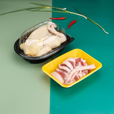 China Disposable Food Grade Roast Chicken Container PP Plastic Take Out Boxes For Roast Chicken for sale