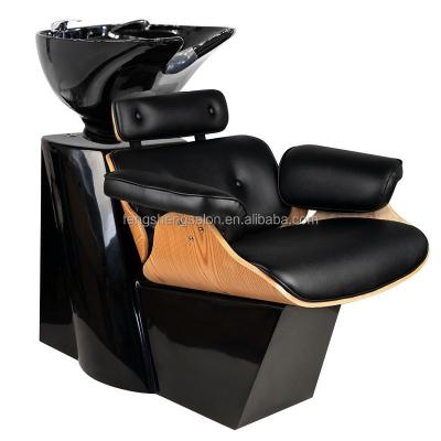 China Modern Feng Sheng Hot Sale Salon Beauty Unit Barber Shampoo Backwash Chair Bed for sale