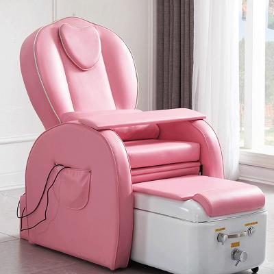 China pink beauty salon equipment spa pedicure chairs modern design luxury salon furniture FS for sale