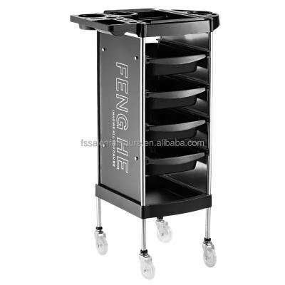 China Feng ShengHot sale modern cheap salon hairdressing salon mata trolley plastic tray trolley travel for sale bar stools for sale