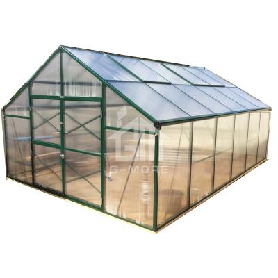 China Easily Assembled G-MORE Titan / Barn Series, 4M Width /6M Length, 4 Seasons Aluminum / 10MM Polycarbonate Heavy Duty Farmhouse Greenhouse (GM32406-G) for sale