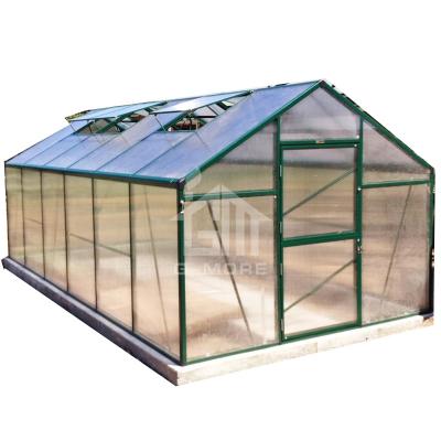 China Easily Assembled Super Strong Aluminum Profiles G-MORE Greenhouse 20' x10 For Outdoor Garden for sale