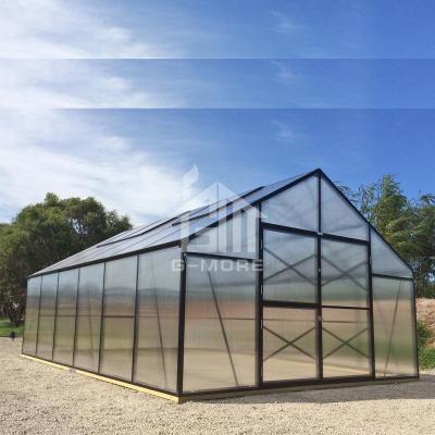 China G-MORE Titan/Barn Series Easily Assembled, 4M Width /6M Length, 4 Seasons Aluminum/10MM Polycarbonate Barn High Quality Green House (GM32406-G) for sale