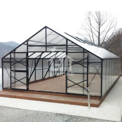 China G-MORE Easily Assembled 7 Meters Width 12 Meters Length 4 Season Super Strong Aluminum Greenhouse for sale