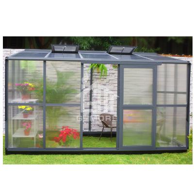 China Lean Easily Assembled Home Outdoor Aluminum Garden Greenhouse For Sale for sale